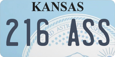 KS license plate 216ASS