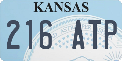 KS license plate 216ATP