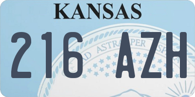KS license plate 216AZH