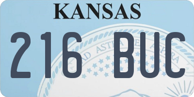 KS license plate 216BUC