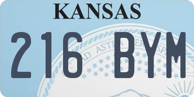 KS license plate 216BYM