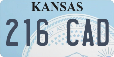 KS license plate 216CAD