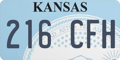 KS license plate 216CFH