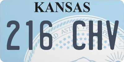 KS license plate 216CHV