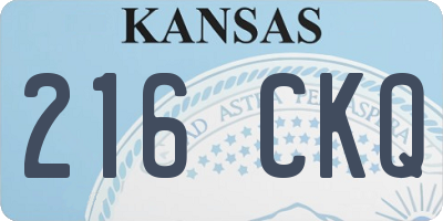 KS license plate 216CKQ