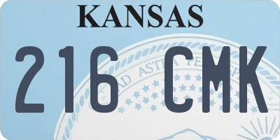 KS license plate 216CMK