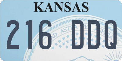 KS license plate 216DDQ