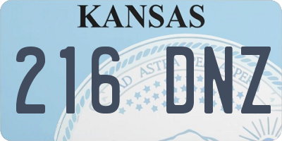 KS license plate 216DNZ