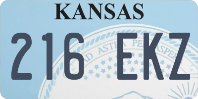 KS license plate 216EKZ
