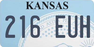 KS license plate 216EUH