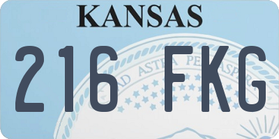 KS license plate 216FKG