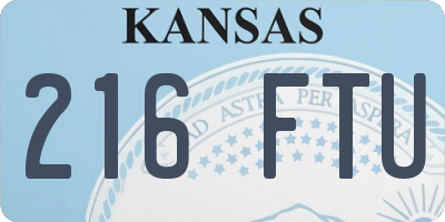 KS license plate 216FTU