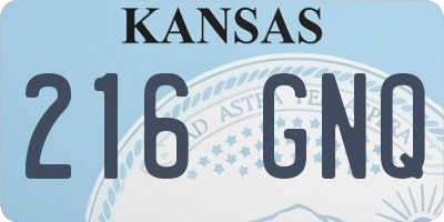 KS license plate 216GNQ