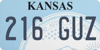 KS license plate 216GUZ