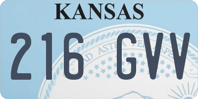 KS license plate 216GVV