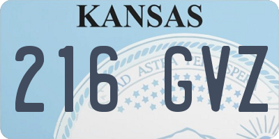 KS license plate 216GVZ