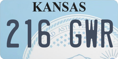 KS license plate 216GWR