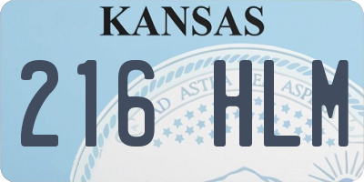 KS license plate 216HLM