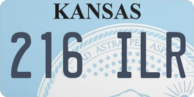 KS license plate 216ILR