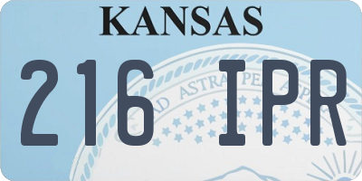KS license plate 216IPR