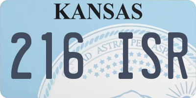 KS license plate 216ISR