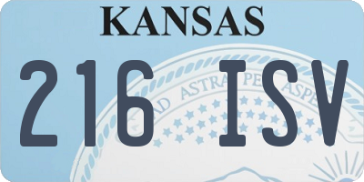 KS license plate 216ISV