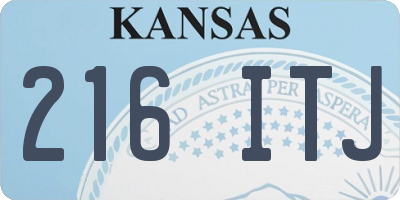 KS license plate 216ITJ