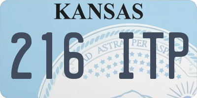KS license plate 216ITP