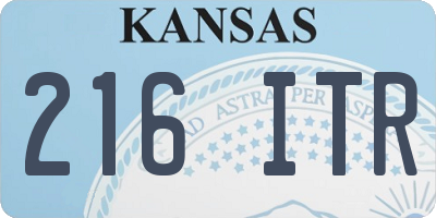 KS license plate 216ITR