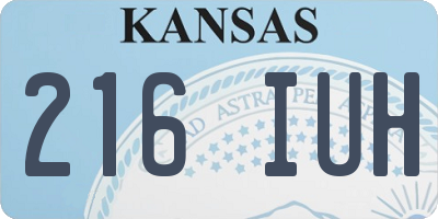 KS license plate 216IUH