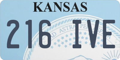 KS license plate 216IVE