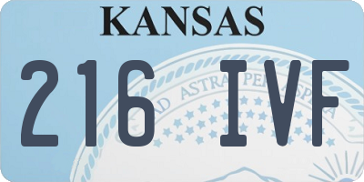 KS license plate 216IVF