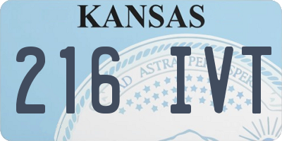 KS license plate 216IVT