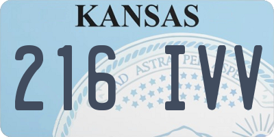 KS license plate 216IVV