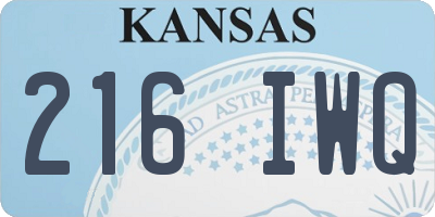 KS license plate 216IWQ