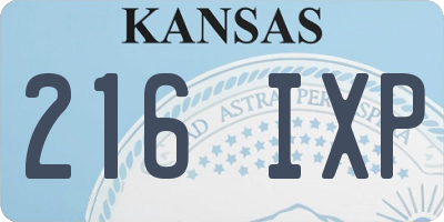 KS license plate 216IXP