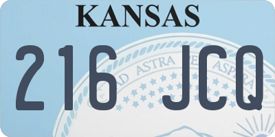KS license plate 216JCQ