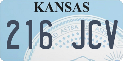 KS license plate 216JCV