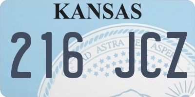 KS license plate 216JCZ