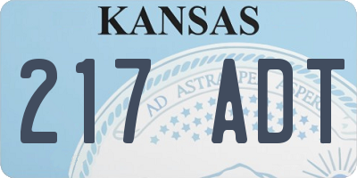 KS license plate 217ADT
