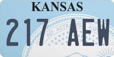 KS license plate 217AEW