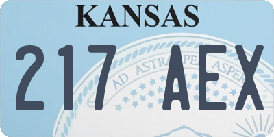 KS license plate 217AEX