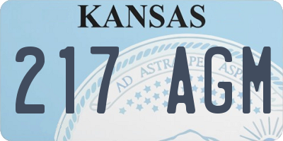 KS license plate 217AGM