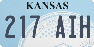 KS license plate 217AIH