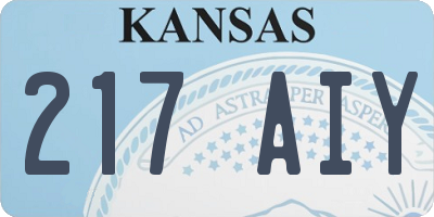 KS license plate 217AIY