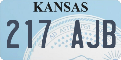 KS license plate 217AJB