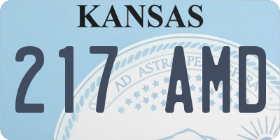 KS license plate 217AMD