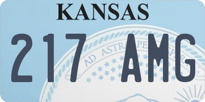 KS license plate 217AMG