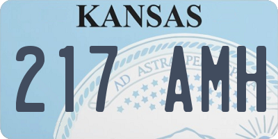 KS license plate 217AMH