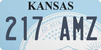KS license plate 217AMZ